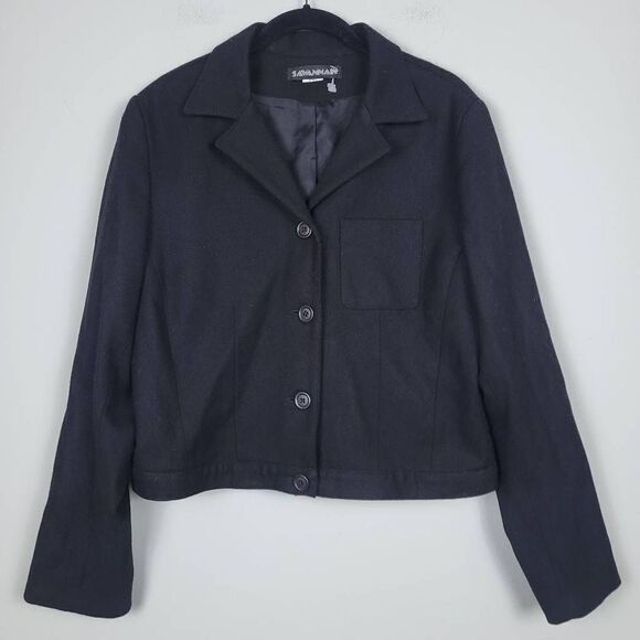 Savannah Jackets & Blazers - Vintage Savannah Womens Size 10 Wool Blazer 4 Button Closure Pocket Long Sleeves